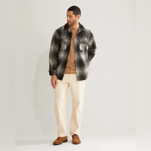 🌼PENDELTON MEN'S PLAID BOARD SHIRT in plaid black and white - Picture 2 of 10